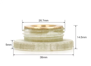 DNE 16TY Insulating Ring Up Dia: 38.2mm; Down Dia: 26.5mm; Height: 15mm